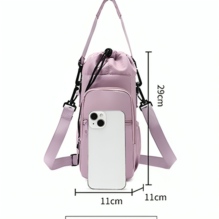 Bottle Crossbody Bag Water-Repellent Nylon Adjustable Strap