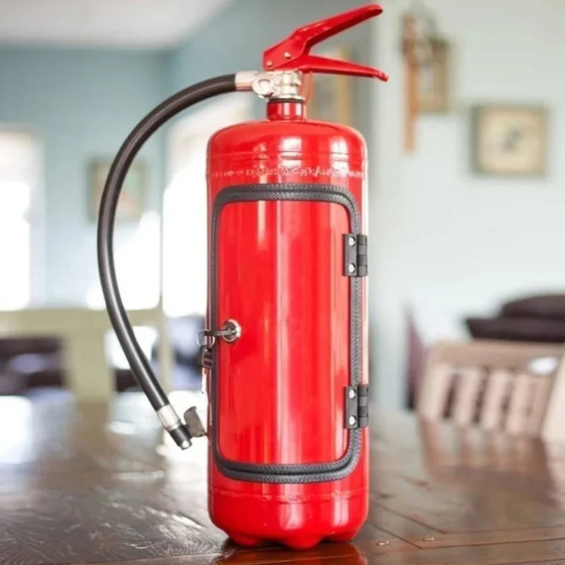 Bottle Holder Fire Extinguisher Design Integrated Glass Holder