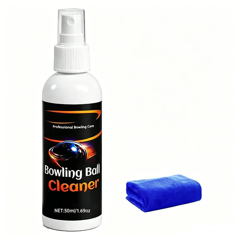 Bowling Ball Cleaner Spray Dissolves Lane Oil Microfiber Cloth