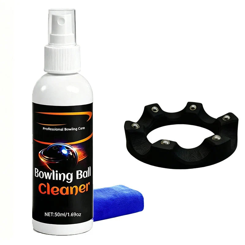 Bowling Ball Cleaner Spray Dissolves Lane Oil Microfiber Cloth