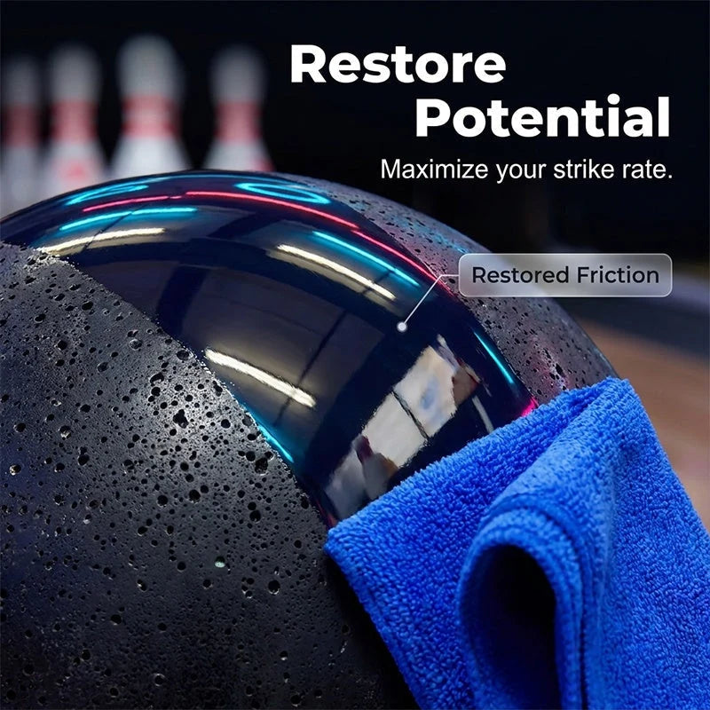 Bowling Ball Cleaner Spray Dissolves Lane Oil Microfiber Cloth
