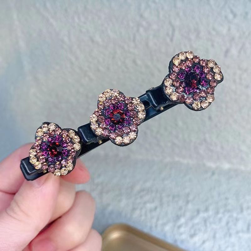 Braided Hair Clips Resin & Rhinestone