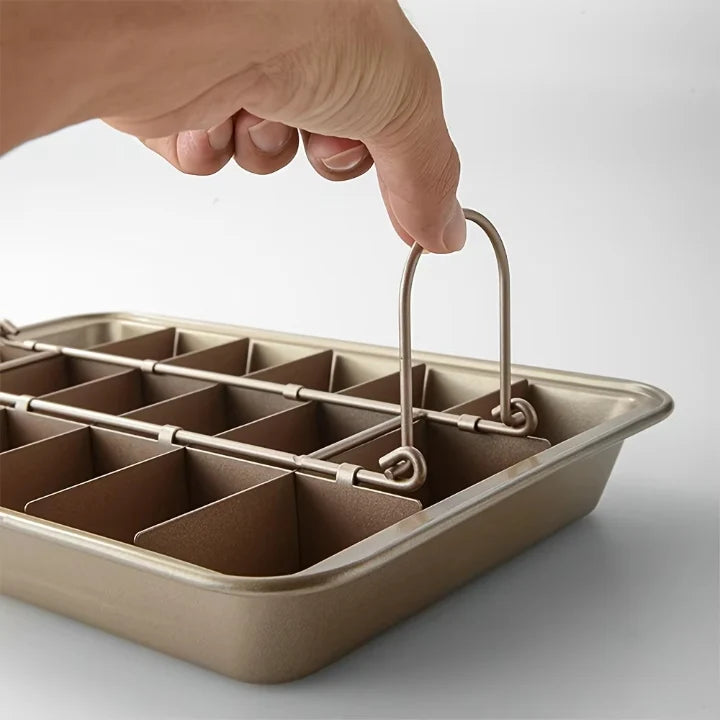 Brownie Pan Removable Divider Grid & Durable Metal