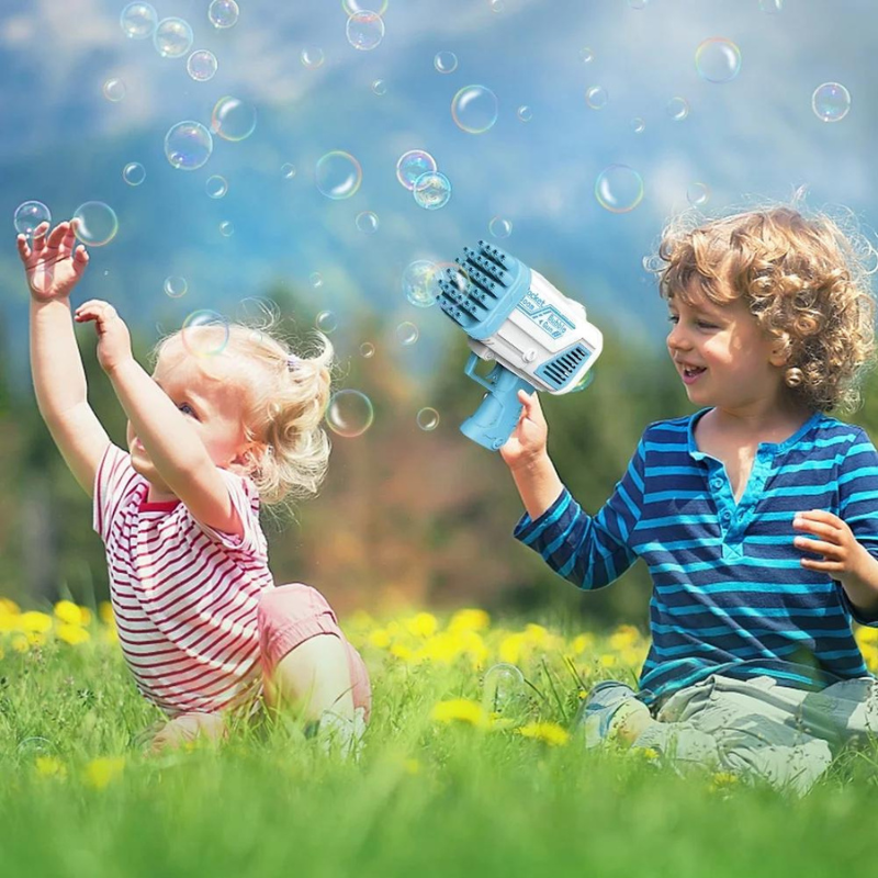 Bubble Gun Rechargeable LED Includes Bubble Solution