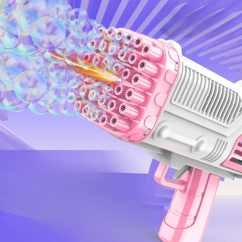 Bubble Gun Rechargeable LED Includes Bubble Solution