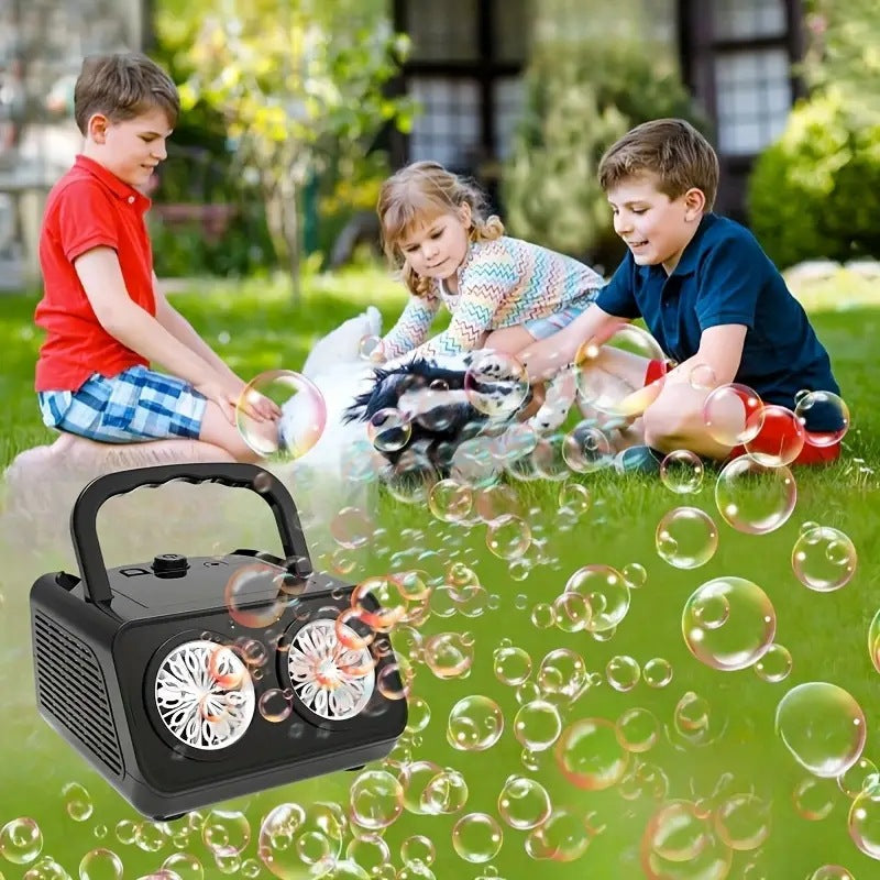 Bubble Machine Rechargeable & Portable 26 Nozzles
