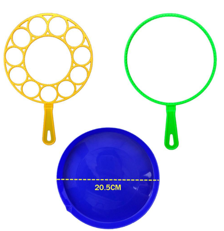 Bubble Wand Set Giant Opening Tray Included Non-Toxic Plastic