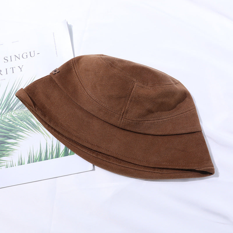 Bucket Hat Breathable Cotton-Blend Foldable Fine Seam Detailing