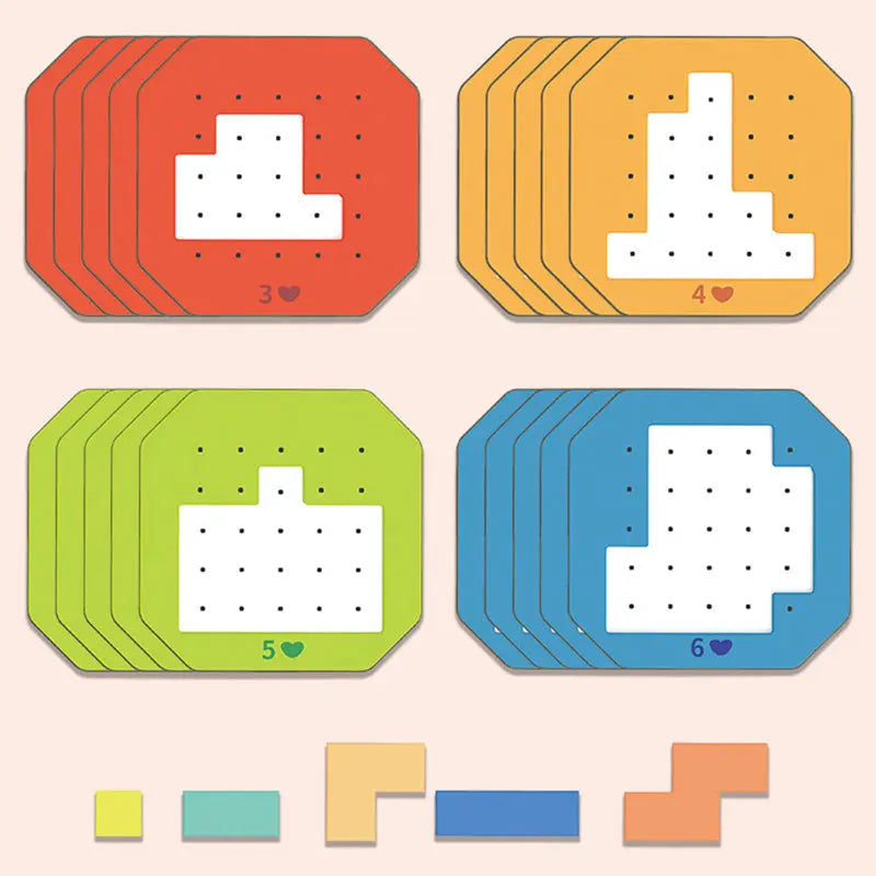 Building Block Set Stackable Multicolor Screen-Free