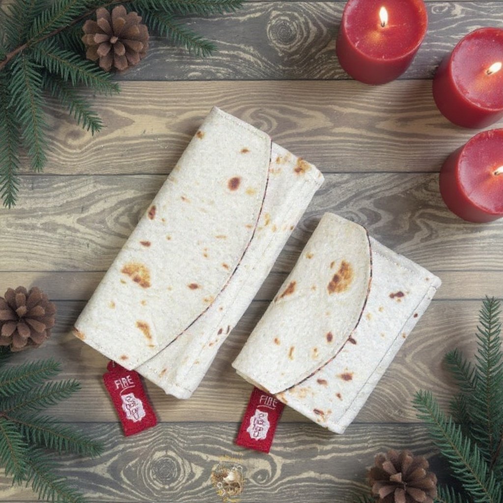 Burrito Wallet Magnetic Closure Sealed Ends Multiple Compartments