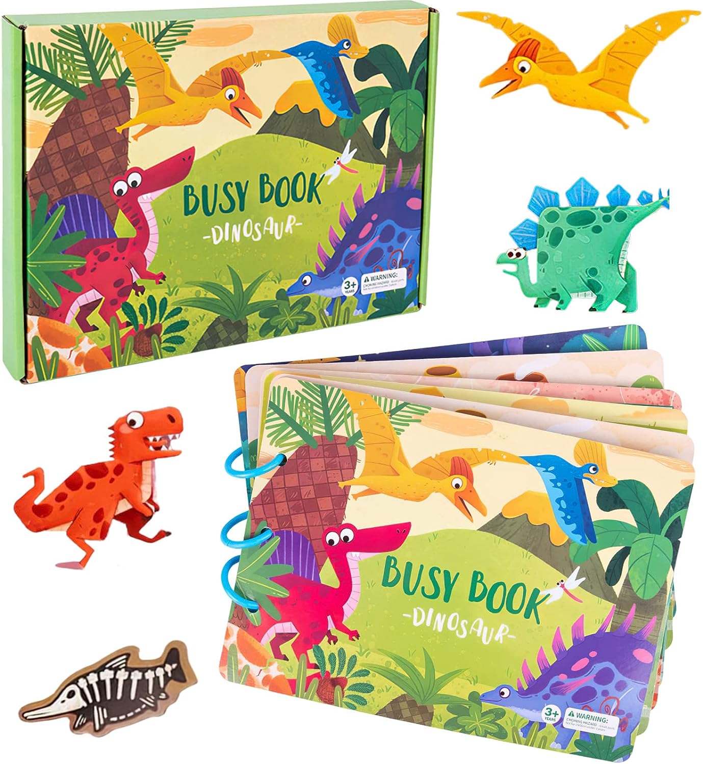 Busy Book Montessori Interactive Fine Motor Skills Ages 3+