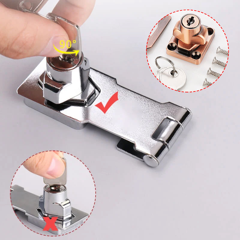 Cabinet Door Lock Zinc Alloy Two Keys