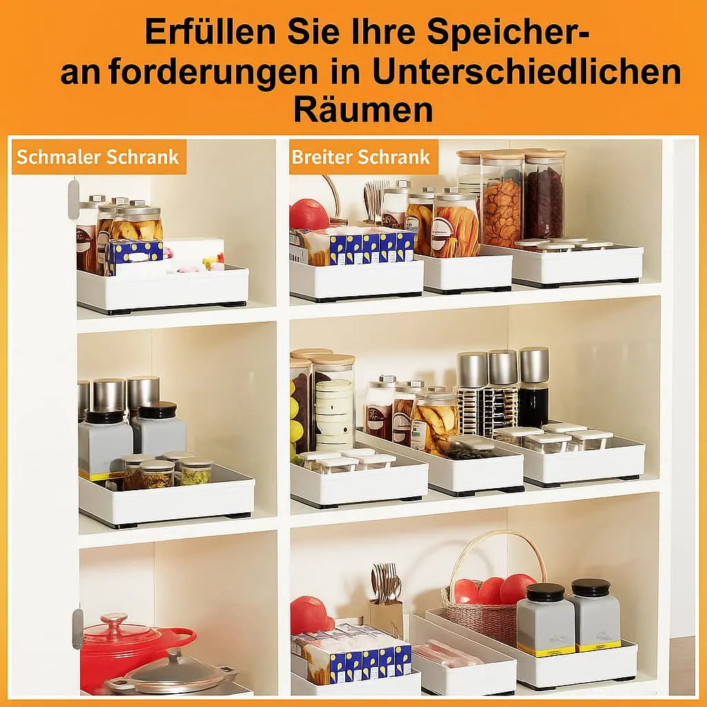 Cabinet Organizer Extendable Quiet Sliding Nano-Tape 55 lb Load