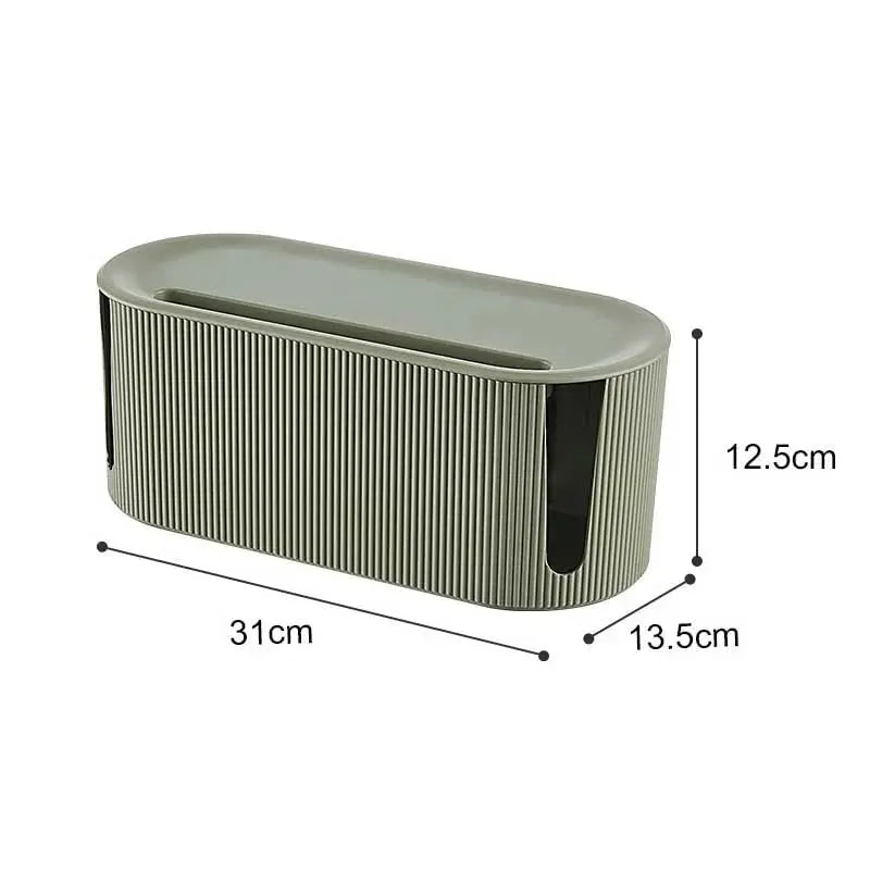 Cable Management Box Ventilated Lid Cable Slots Flat Top