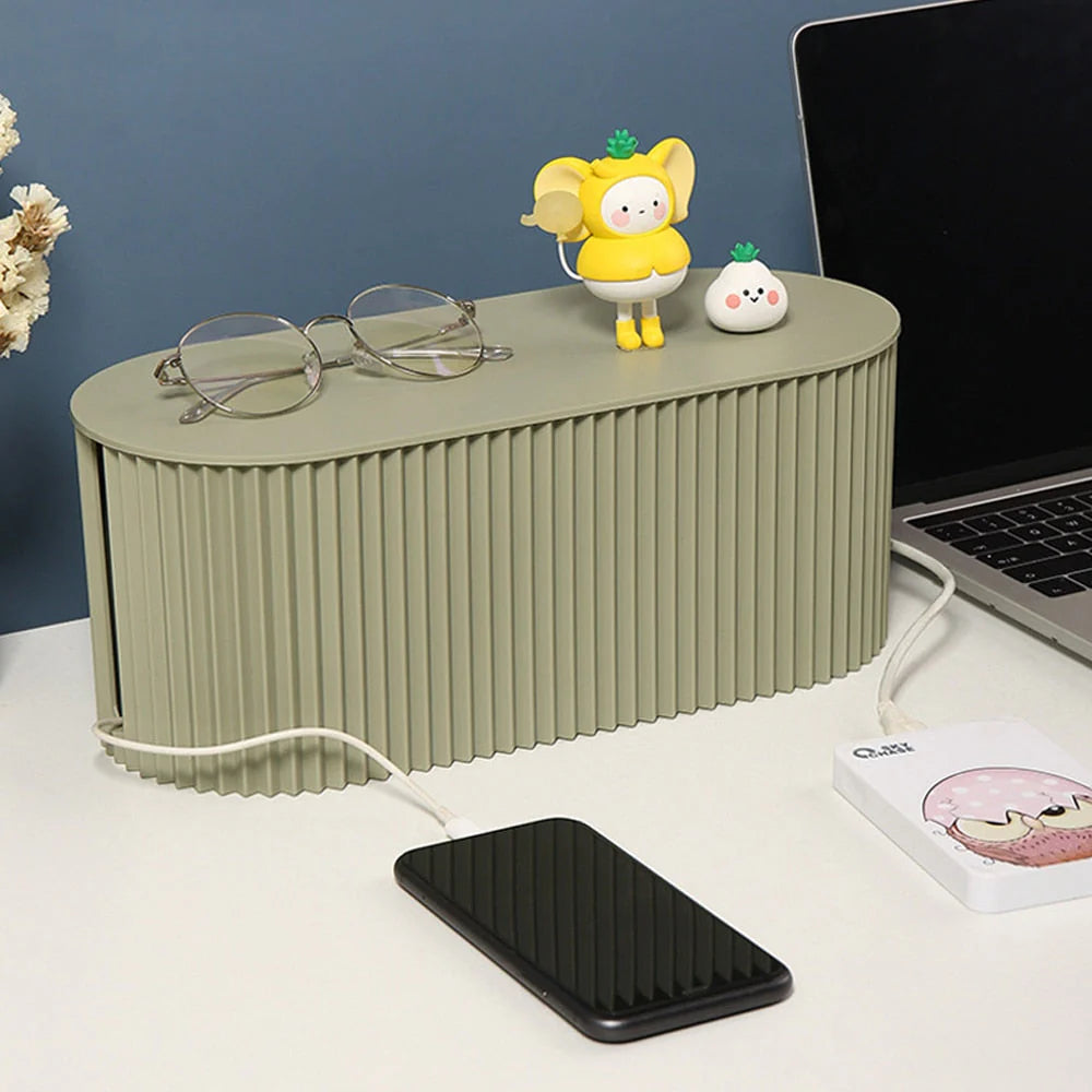 Cable Management Box Ventilated Lid & Dual Cable Slots
