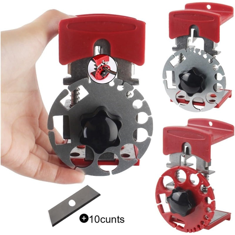 Cable Stripper Depth-Adjustable Blade Steel Body & Replaceable Blades