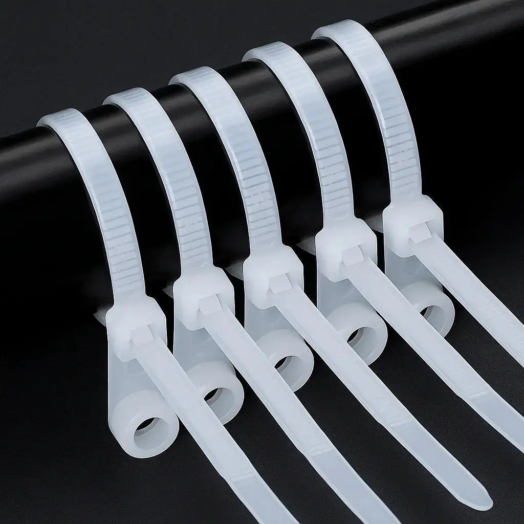 Cable Ties Self-Locking Screw Mount Nylon 100 Pack