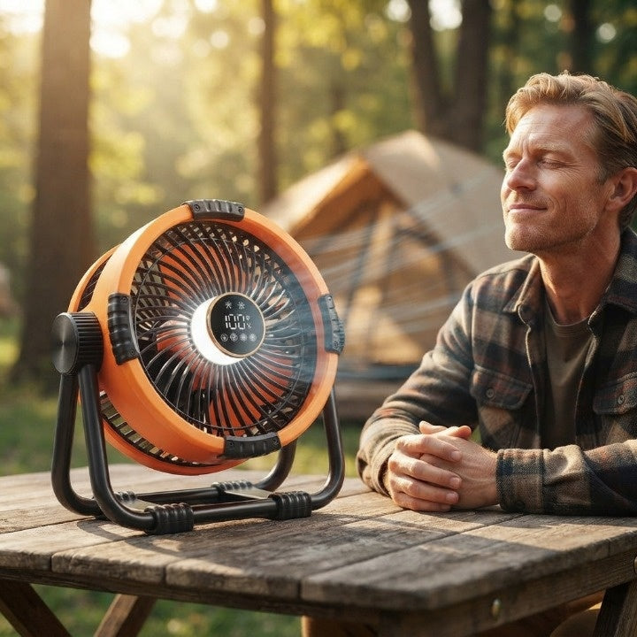 Camping Fan 20000mAh Battery Power Bank & LED Light