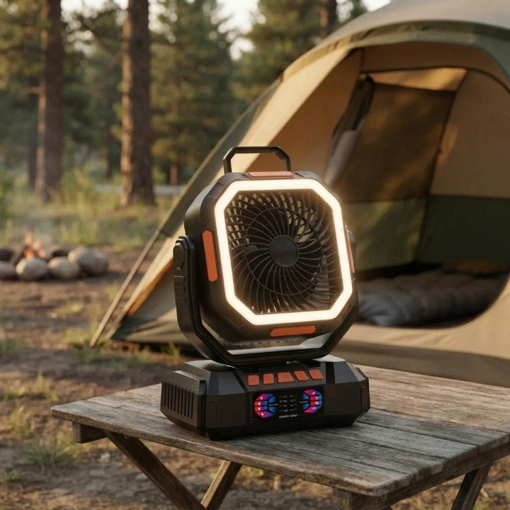 Camping Fan 40,000mAh LED Lantern & Power Bank