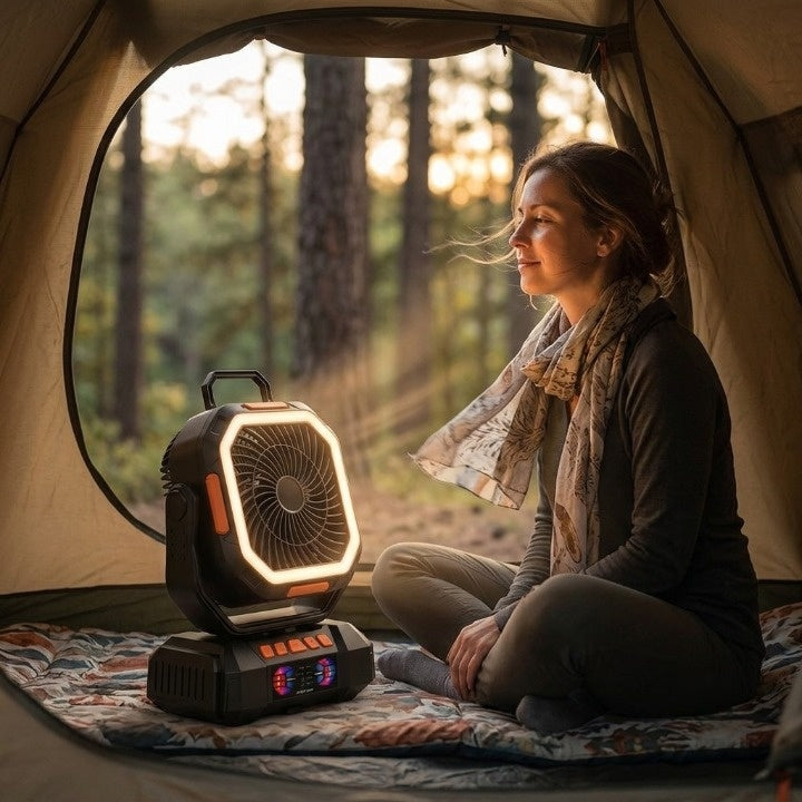 Camping Fan 40,000mAh LED Lantern & Power Bank