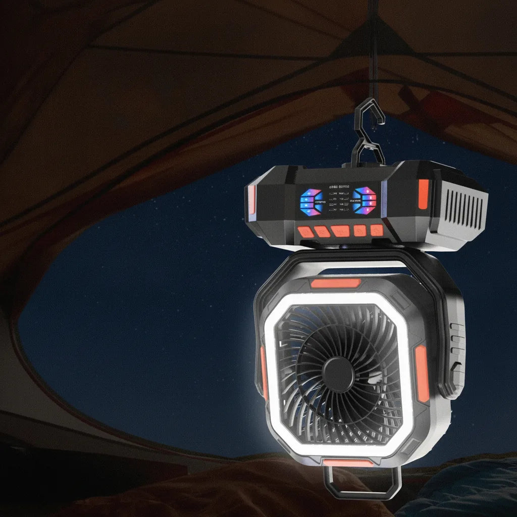 Camping Fan 40,000mAh LED Lantern & Power Bank