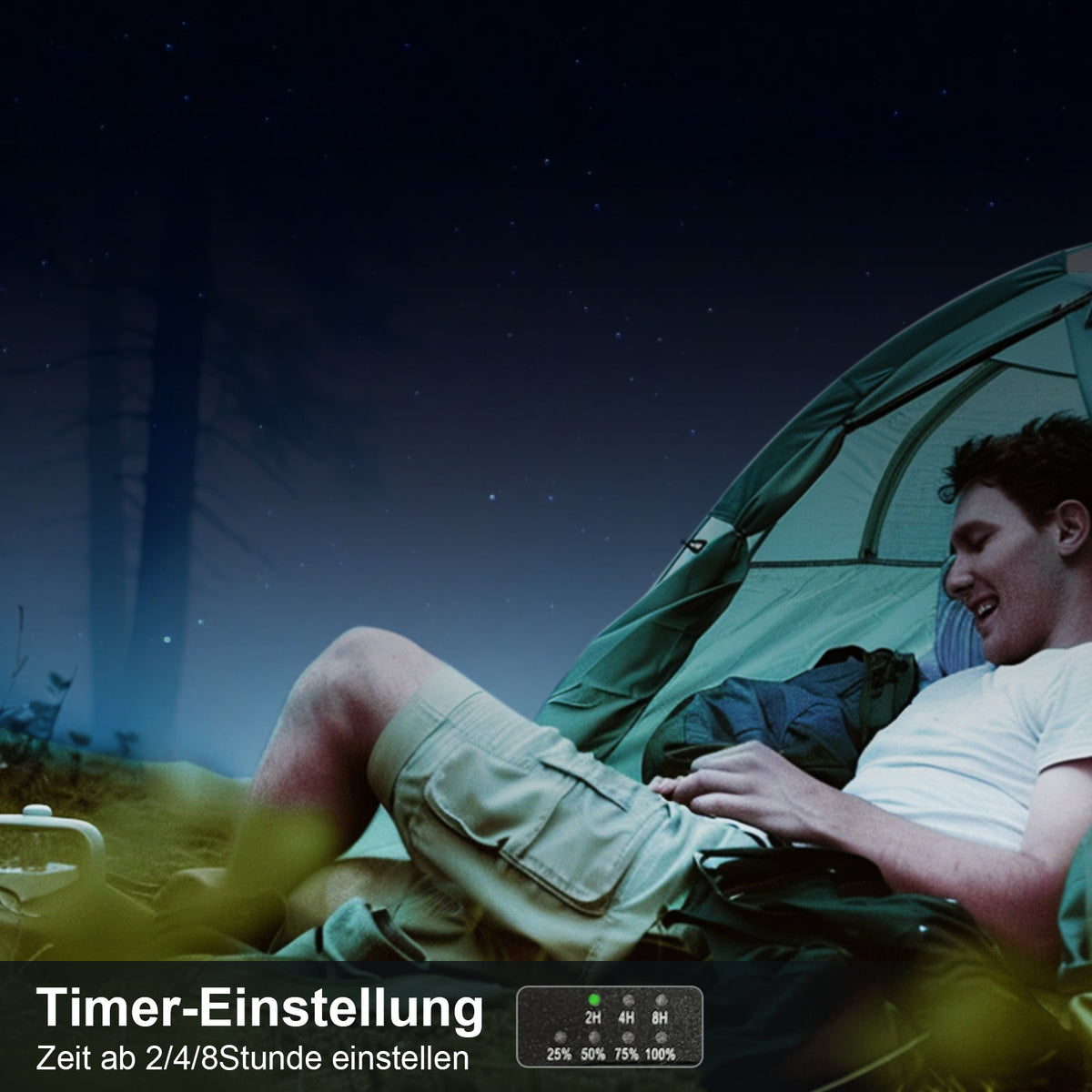 Camping Fan Solar Power Bank 20,800mAh