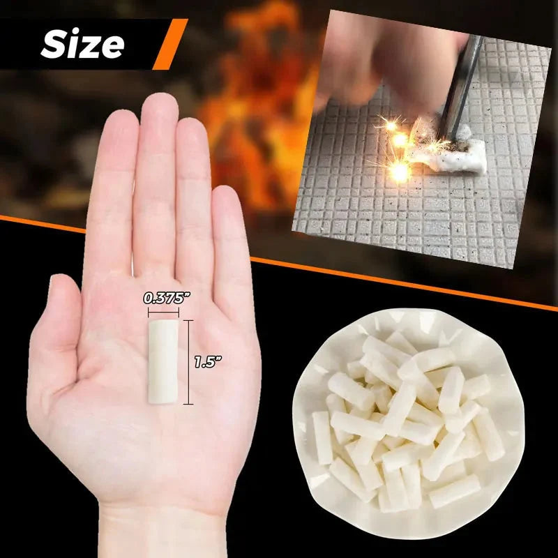 Camping Fire Starters Waterproof Quick Ignition 60 Pack
