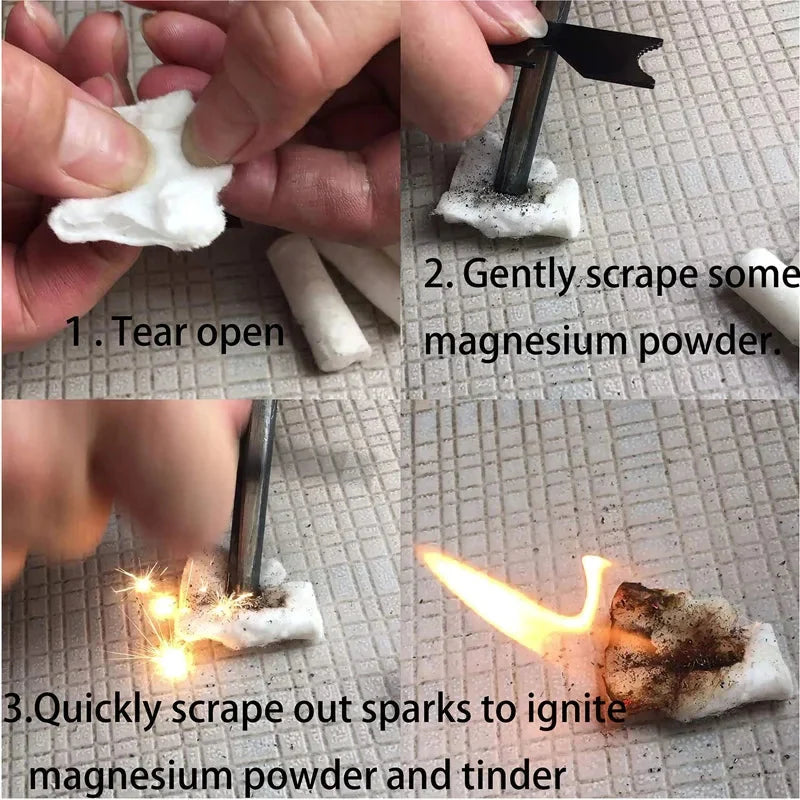 Camping Fire Starters Waterproof Quick Ignition 60 Pack