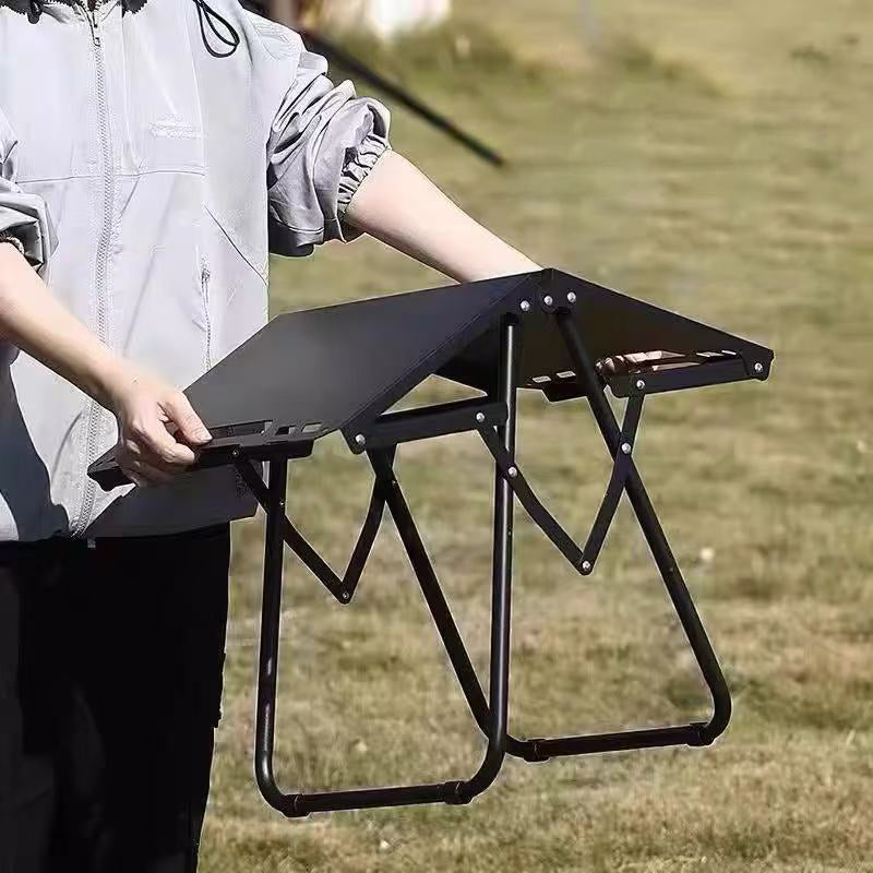 Camping Folding Table Carbon Steel Pre-Assembled & Compact