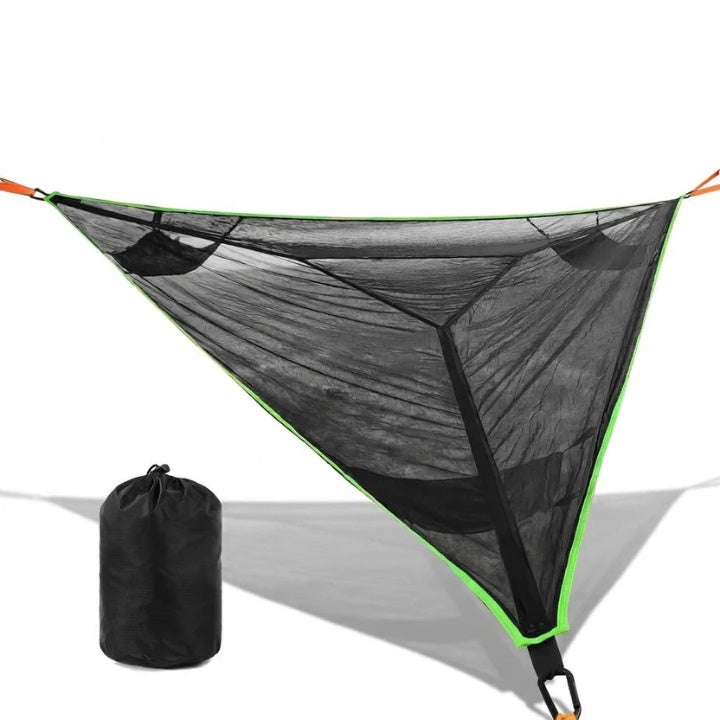 Camping Hammock 3-Point Suspension Nylon Seats Up To 3