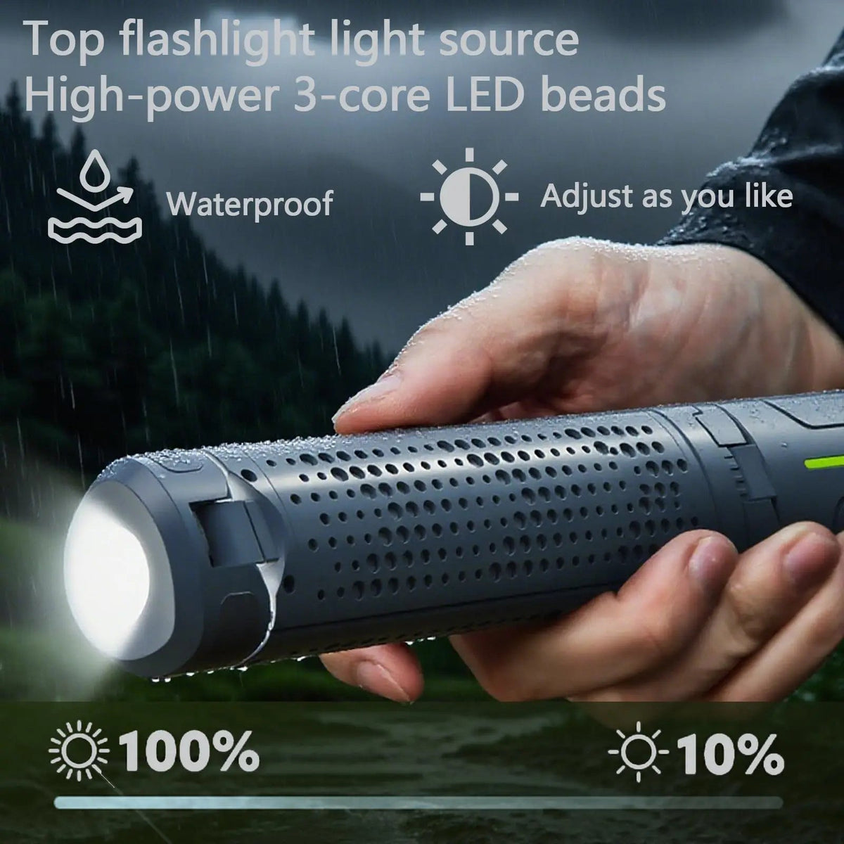 Camping Lamp Retractable LED & Extendable Tripod 8000mAh Power Bank
