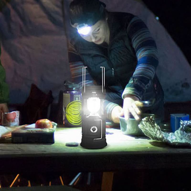Camping Lantern Telescopic LED Solar & USB Power Bank