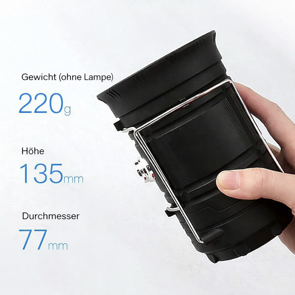 Camping Lantern Telescopic LED Solar & USB Power Bank