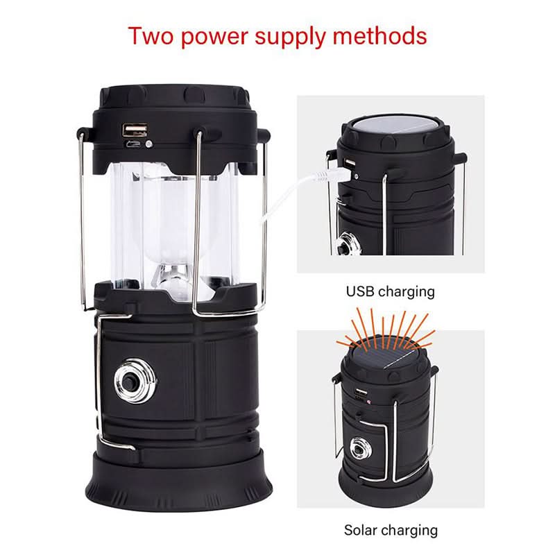 Camping Lantern Telescopic LED Solar & USB Power Bank