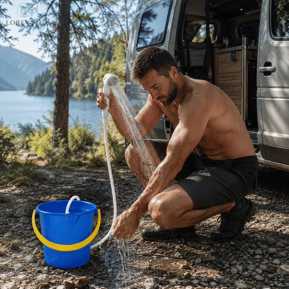 Camping Shower Rechargeable 5000 mAh Dual Spray Modes
