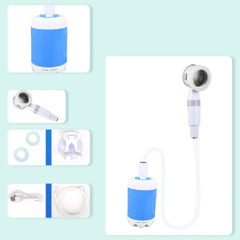 Camping Shower Rechargeable 5000 mAh Dual Spray Modes