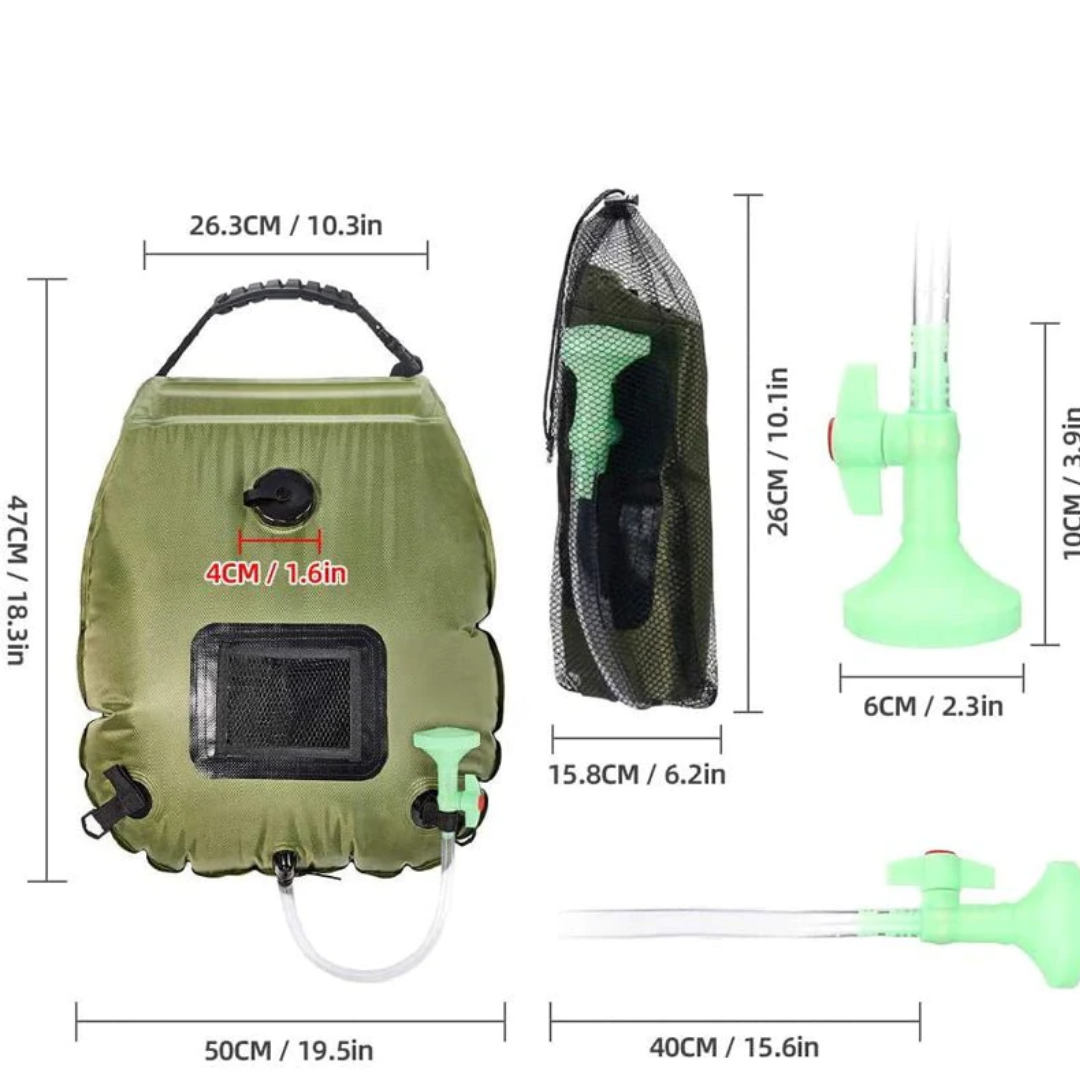 Camping Shower Solar-Heated 20 L Foldable