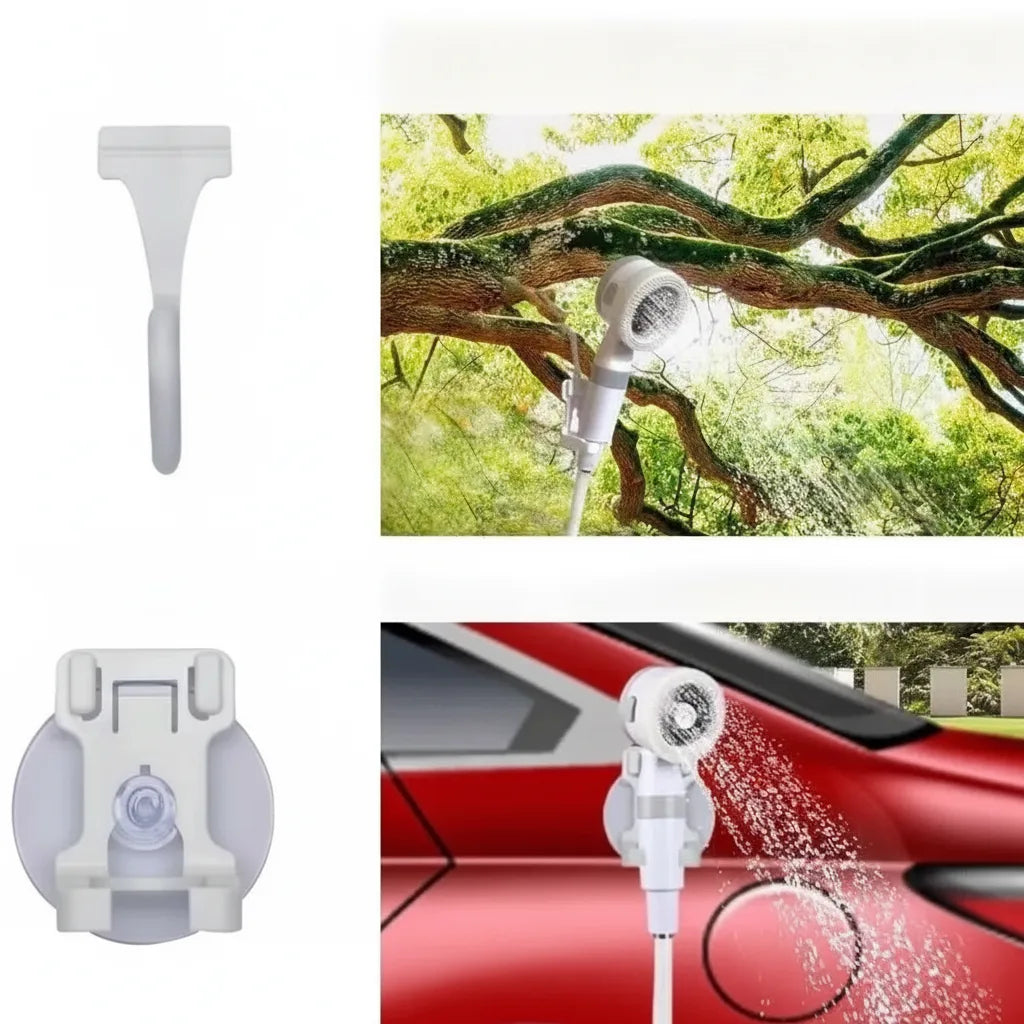 Camping Shower USB Rechargeable Adjustable Spray & Instant Valve