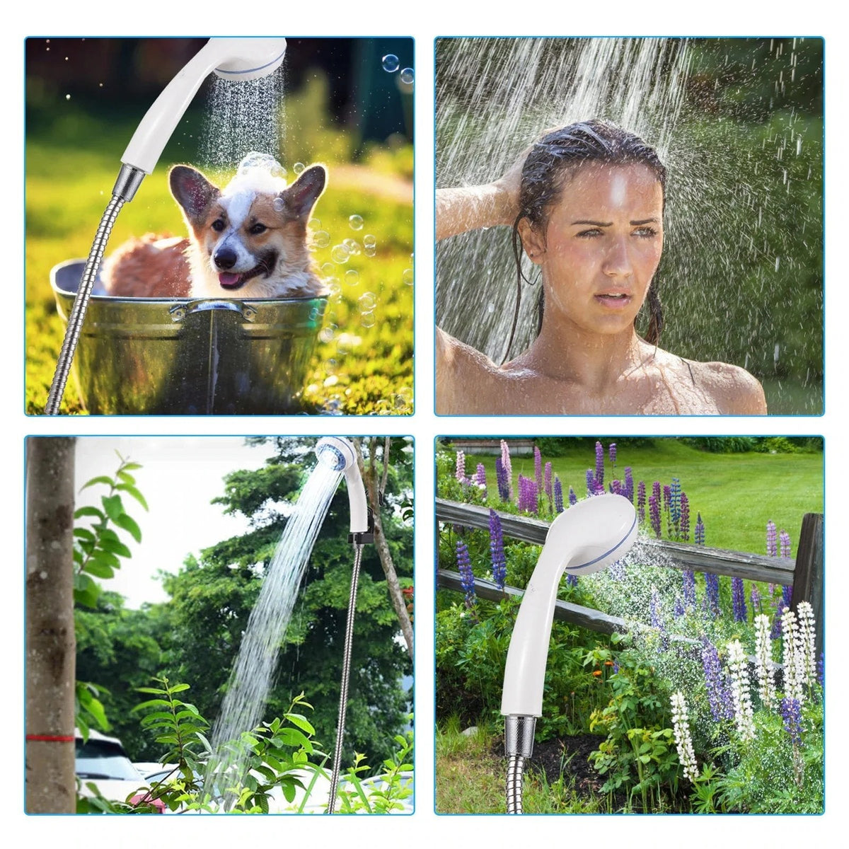 Camping Shower USB Rechargeable Powerful Flow