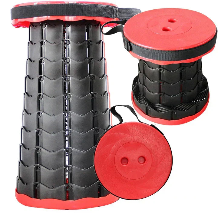 Camping Stool Adjustable Height Foldable & Lightweight