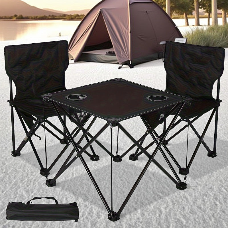 Camping Table & Chair Set Foldable Waterproof Oxford Fabric