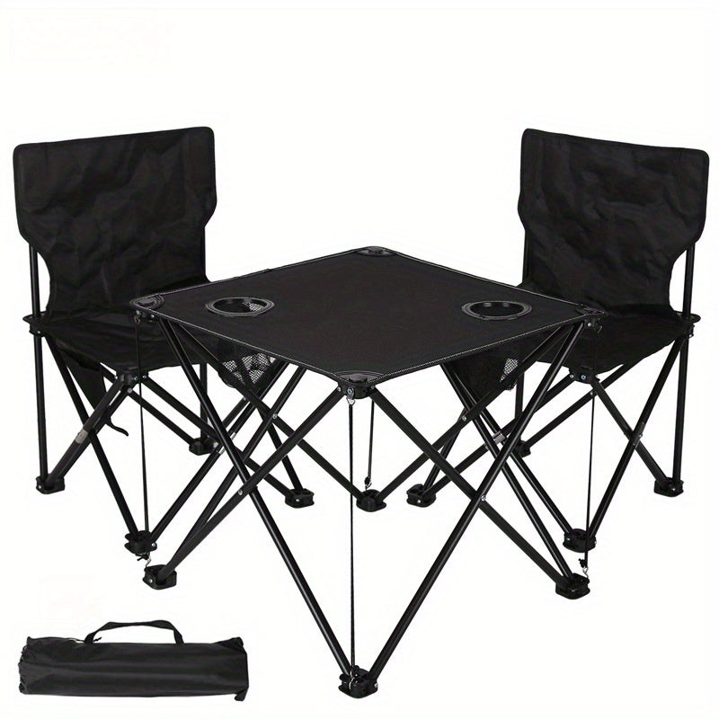 Camping Table & Chair Set Foldable Waterproof Oxford Fabric