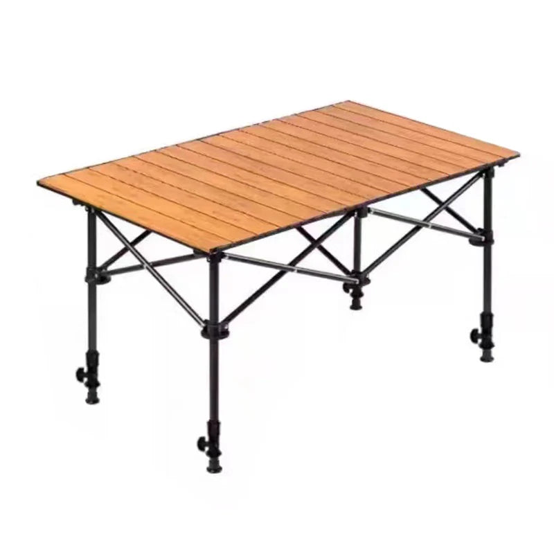 Camping Table Roll-Up Tabletop Adjustable Height