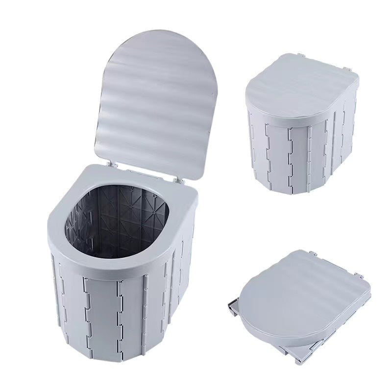 Camping Toilet Foldable Space-Saving Supports 397 Lbs
