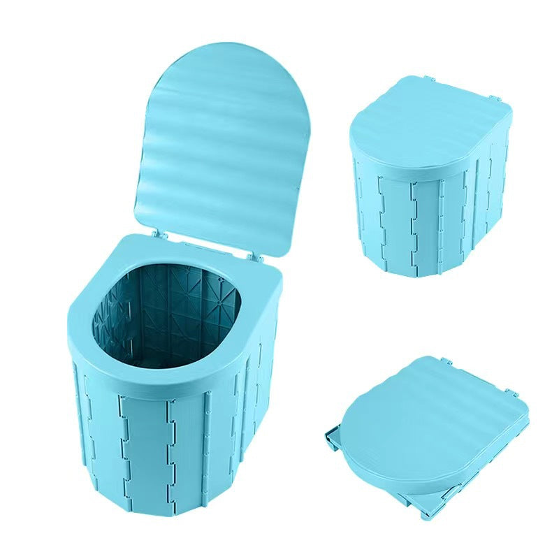 Camping Toilet Foldable Space-Saving Supports 397 Lbs