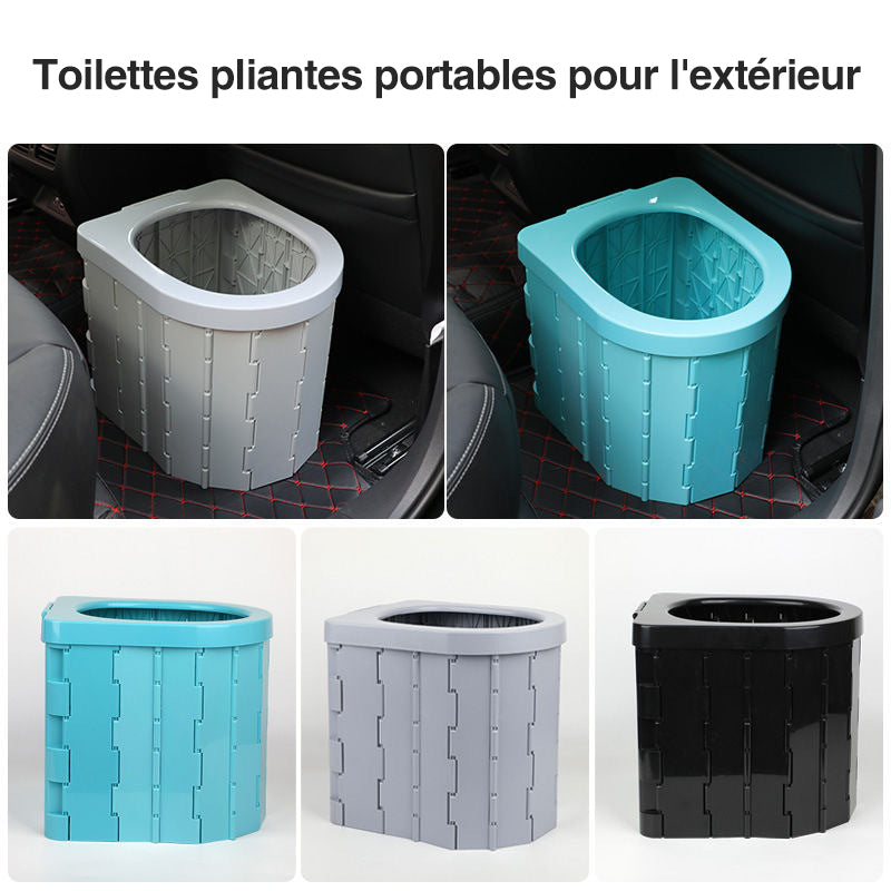 Camping Toilet Foldable Space-Saving Supports 397 Lbs