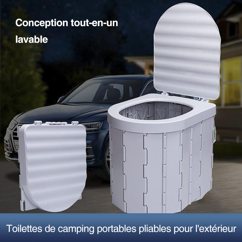 Camping Toilet Foldable Space-Saving Supports 397 Lbs