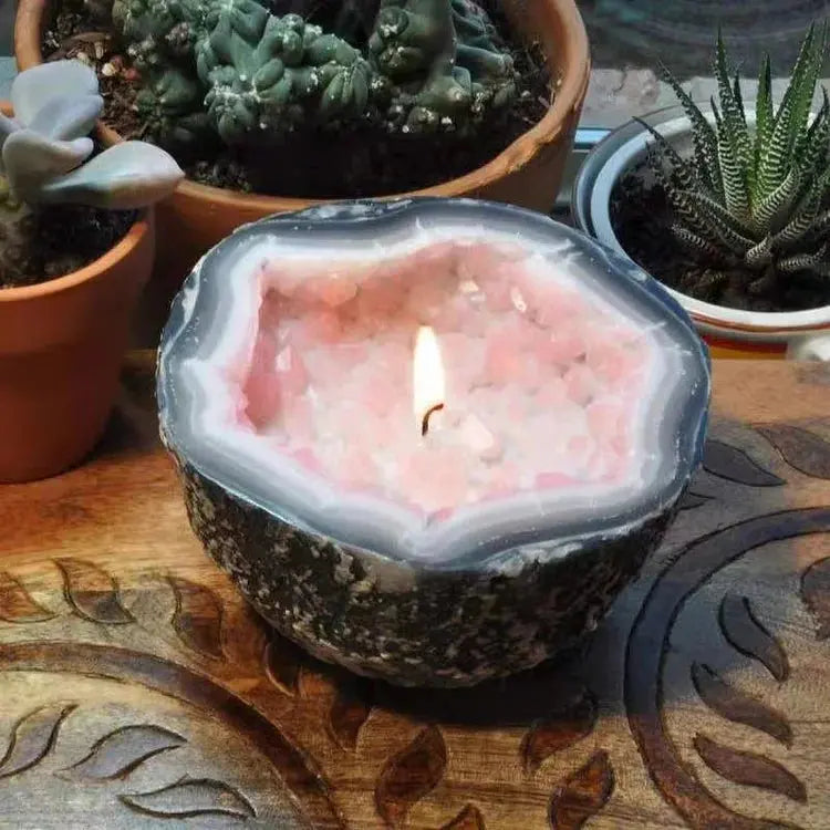 Candle Handcrafted Resin Gemstone Long-Lasting