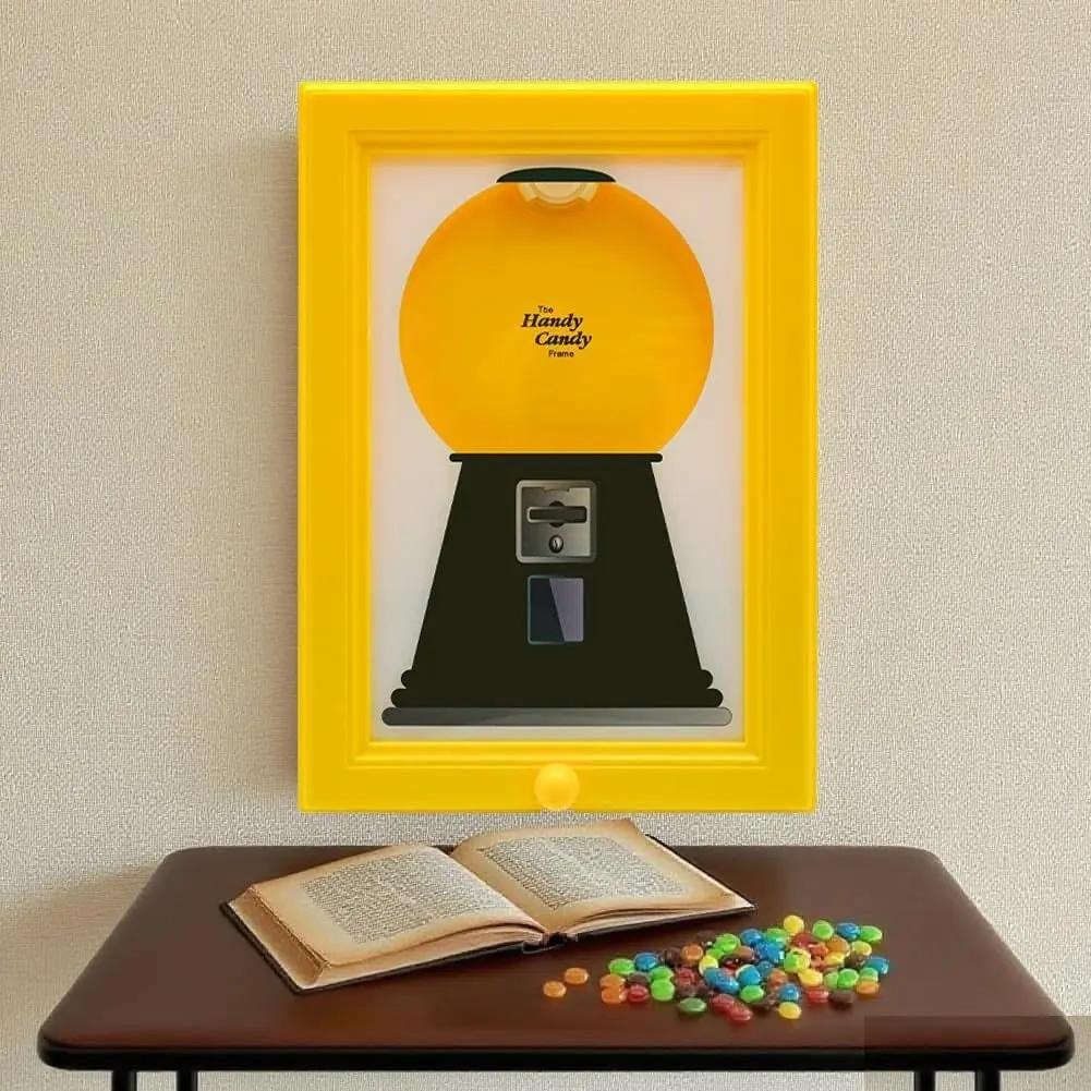 Candy Dispenser Wall-Mount Vintage Frame Rotary Knob