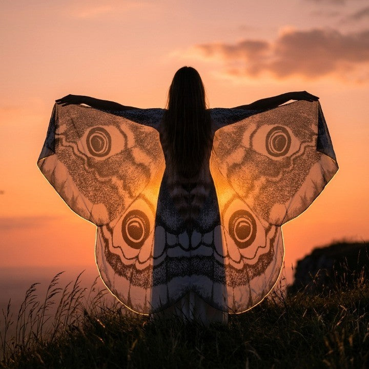 Cape Moth Wing Lightweight Chiffon One Size